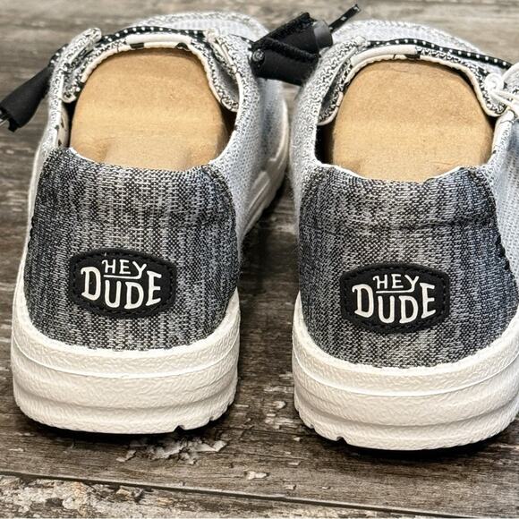 Hey Dude Loafers Shoes Womens Size 6 Wendy Stretch Yin Yang Gray Comfy‎ NEW - Picture 5 of 10